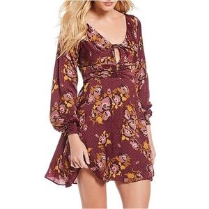 Free People Floral & Polka Dot Mini Dress